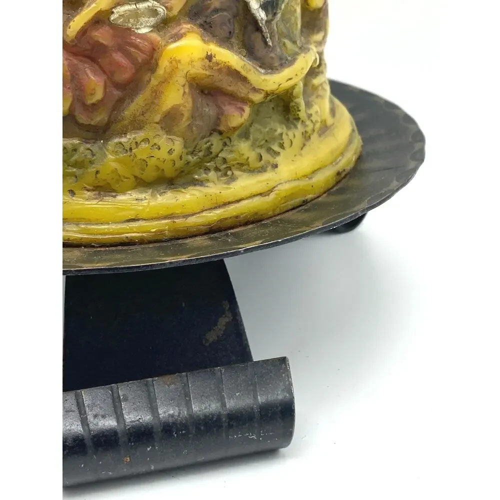 Vintage German Hand Carved Candle Johann Gunter Walldurn Badencast‎ candle stand